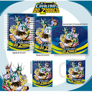 Arquivo encadernação os cavaleiros do zodiaco + livro de colorir - PAMELLA