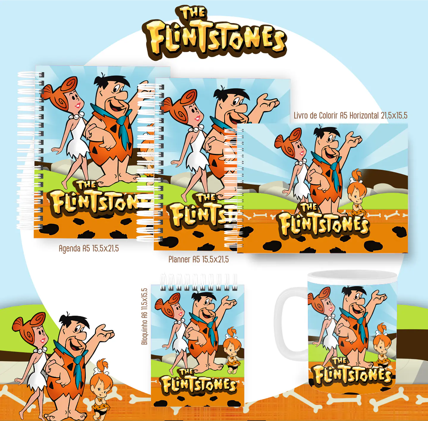 Arquivo encadernação The flintstones + livro de colorir - PAMELLA 1