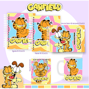 Arquivo encadernação garfield + livro de colorir - PAMELLA
