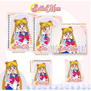 Arquivo encadernação Sailor Moon + livro de colorir - PAMELLA