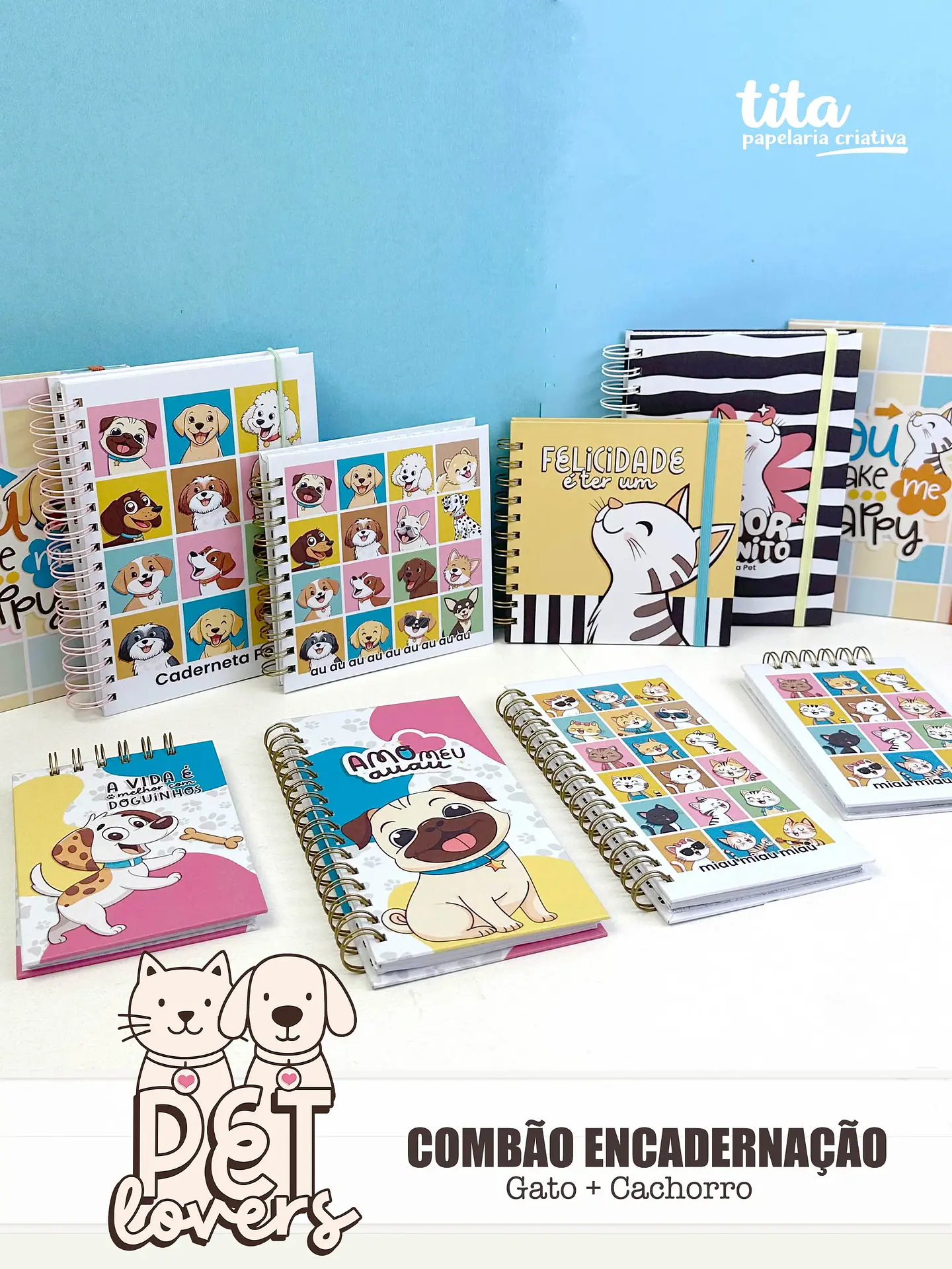 Arquivo combo encadernação Pets Lovers 1