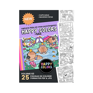 Arquivo livro de colorir capivaras Happy Colors - Tita