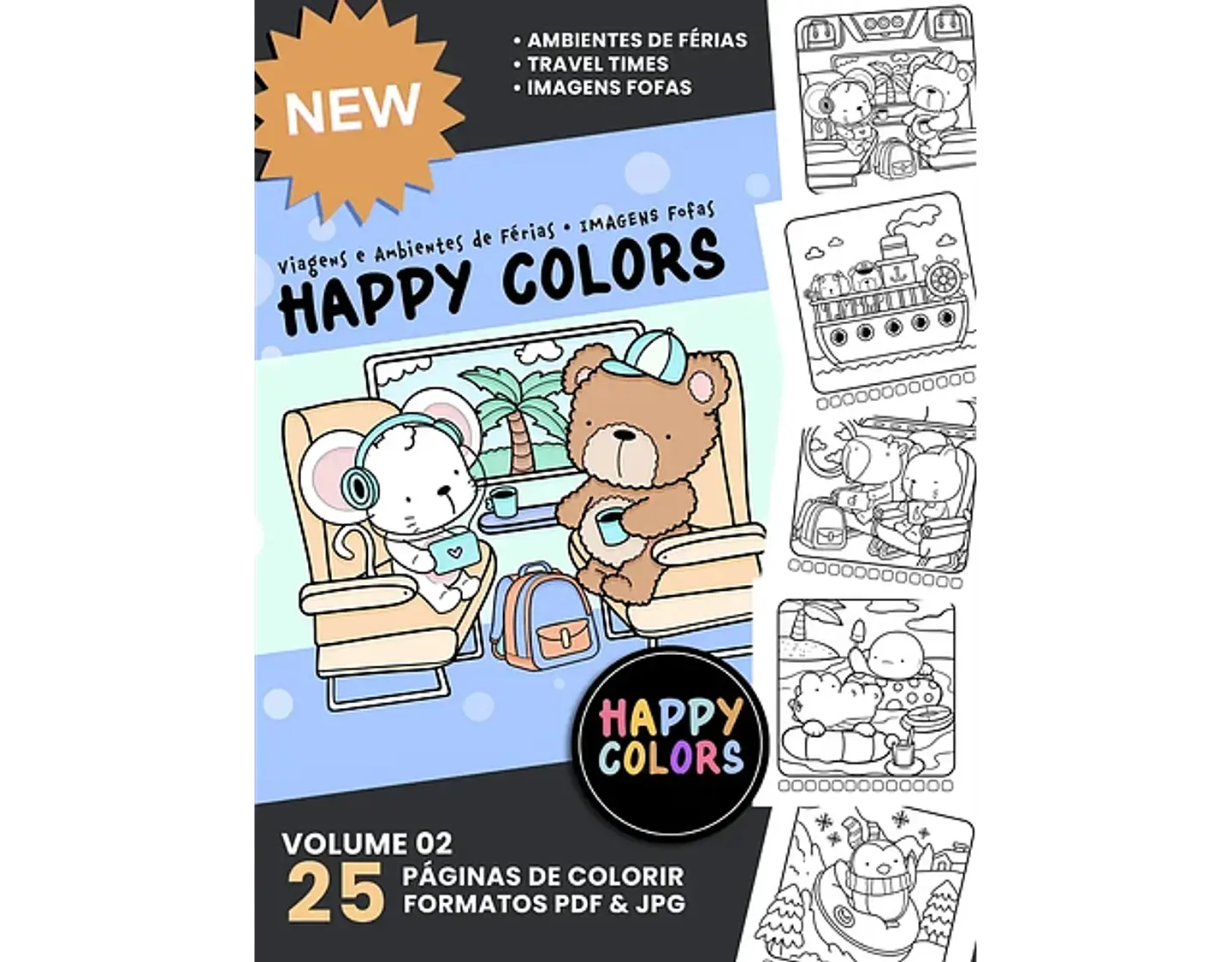 Arquivo Happy Colors Livro de Colorir - VOL 1 e 2 2