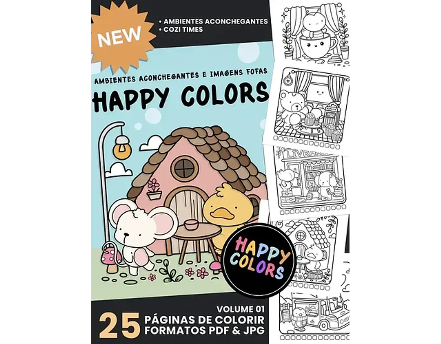 Arquivo Happy Colors Livro de Colorir - VOL 1 e 2 3