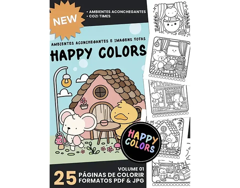 Arquivo Happy Colors Livro de Colorir - VOL 1 e 2 3