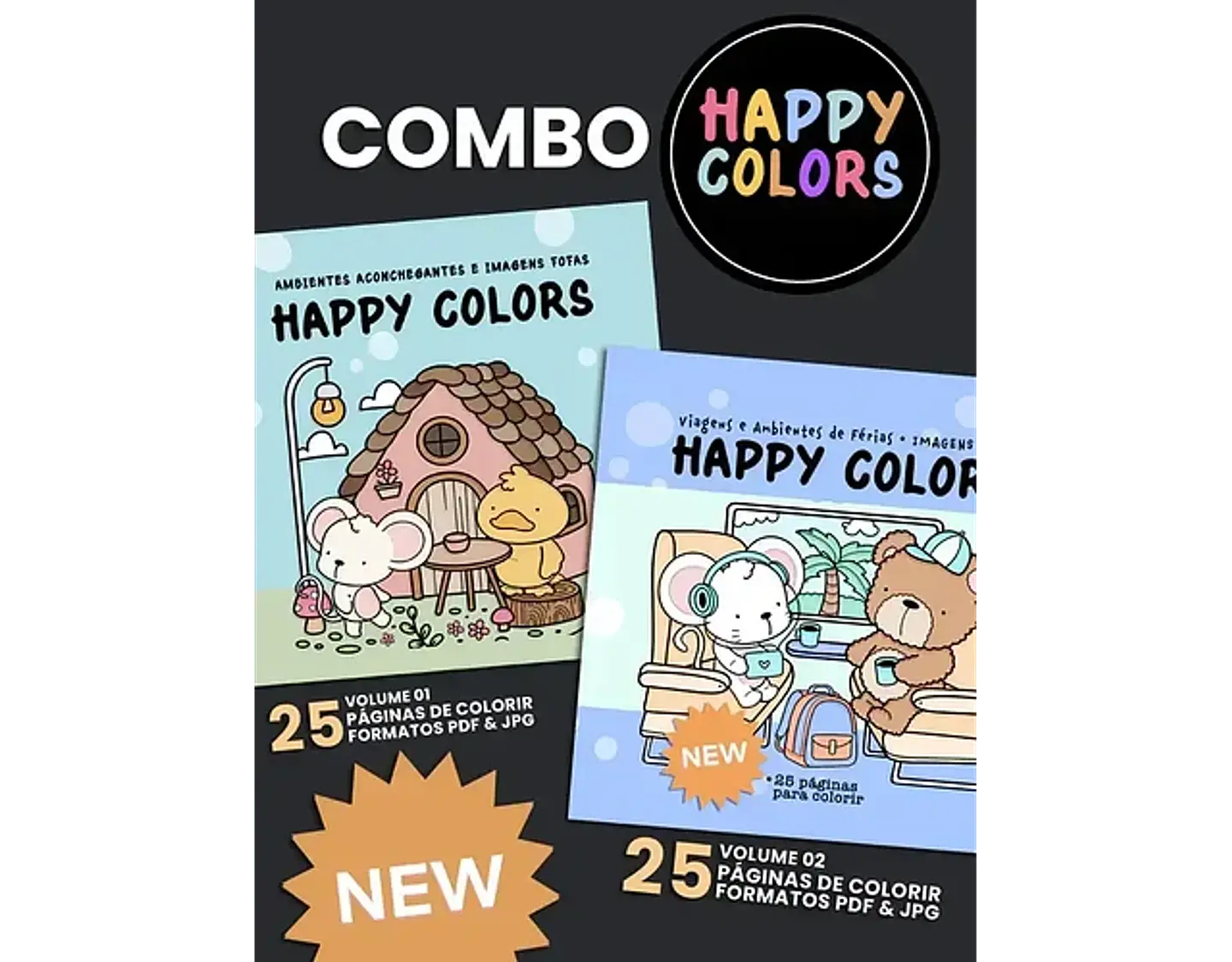 Arquivo Happy Colors Livro de Colorir - VOL 1 e 2 4