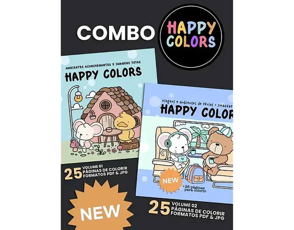 Arquivo Happy Colors Livro de Colorir - VOL 1 e 2 4
