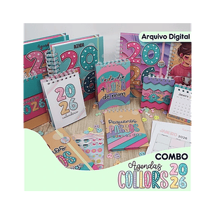 Arquivo combo agendas colors 2026 - MIMOS PERSONALIZADOS