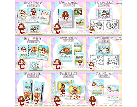Arquivo encadernação pack cristão infantil - PAMELLA