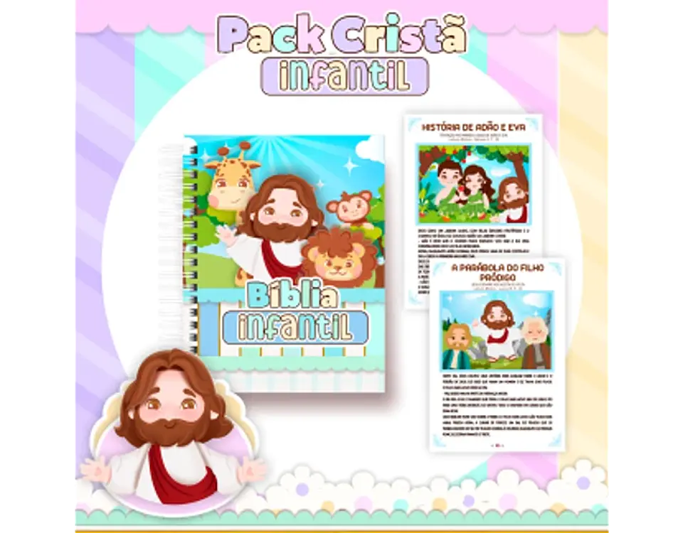 Arquivo encadernação pack cristão infantil - PAMELLA 7