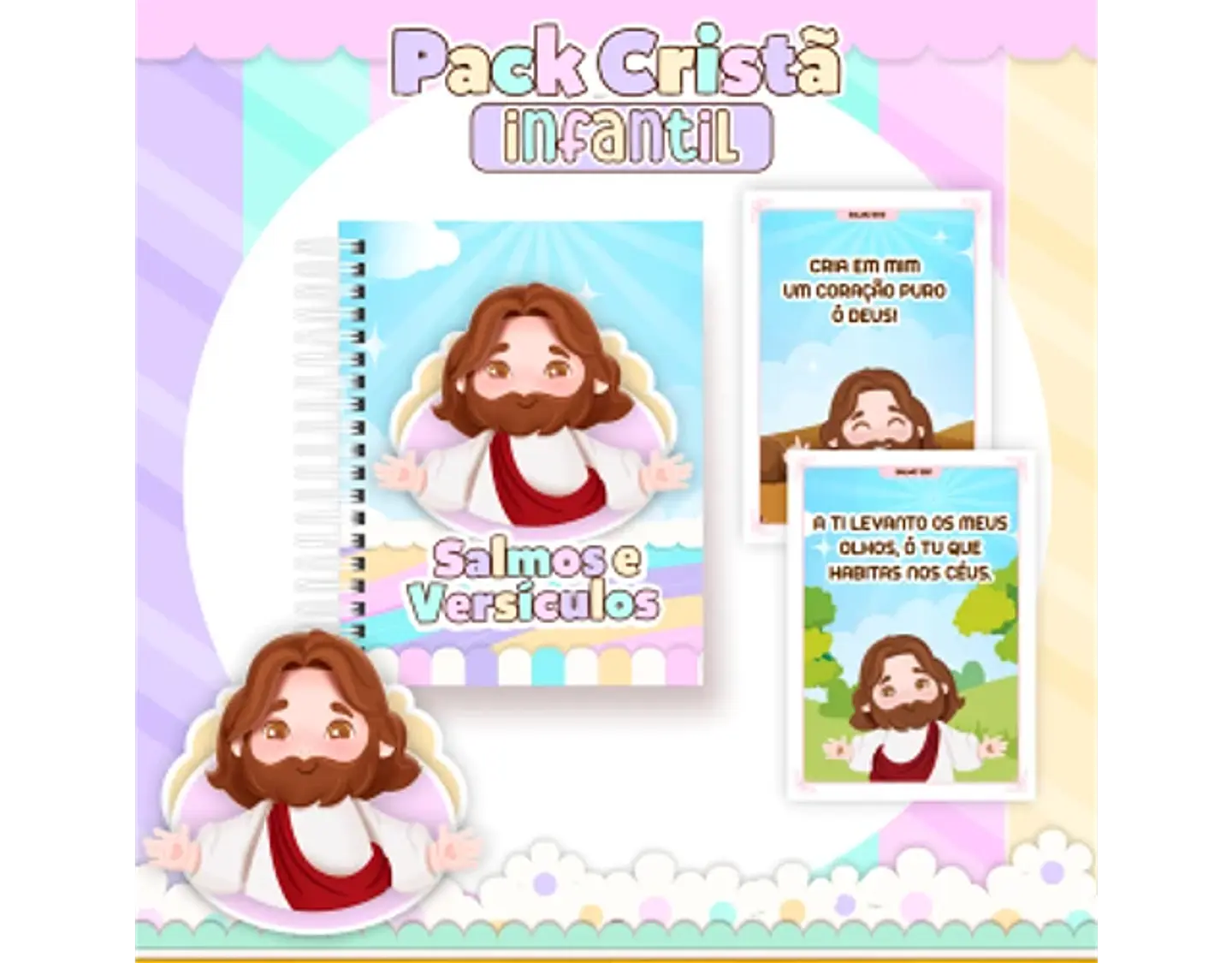 Arquivo encadernação pack cristão infantil - PAMELLA 12