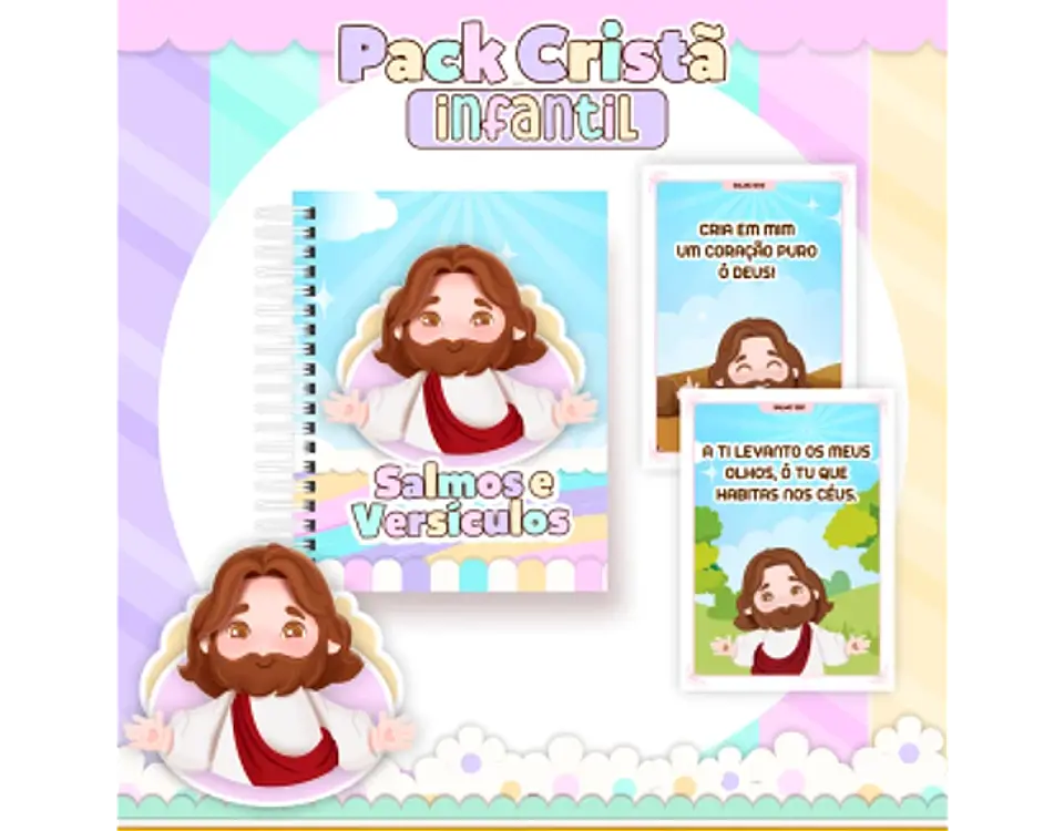 Arquivo encadernação pack cristão infantil - PAMELLA 12