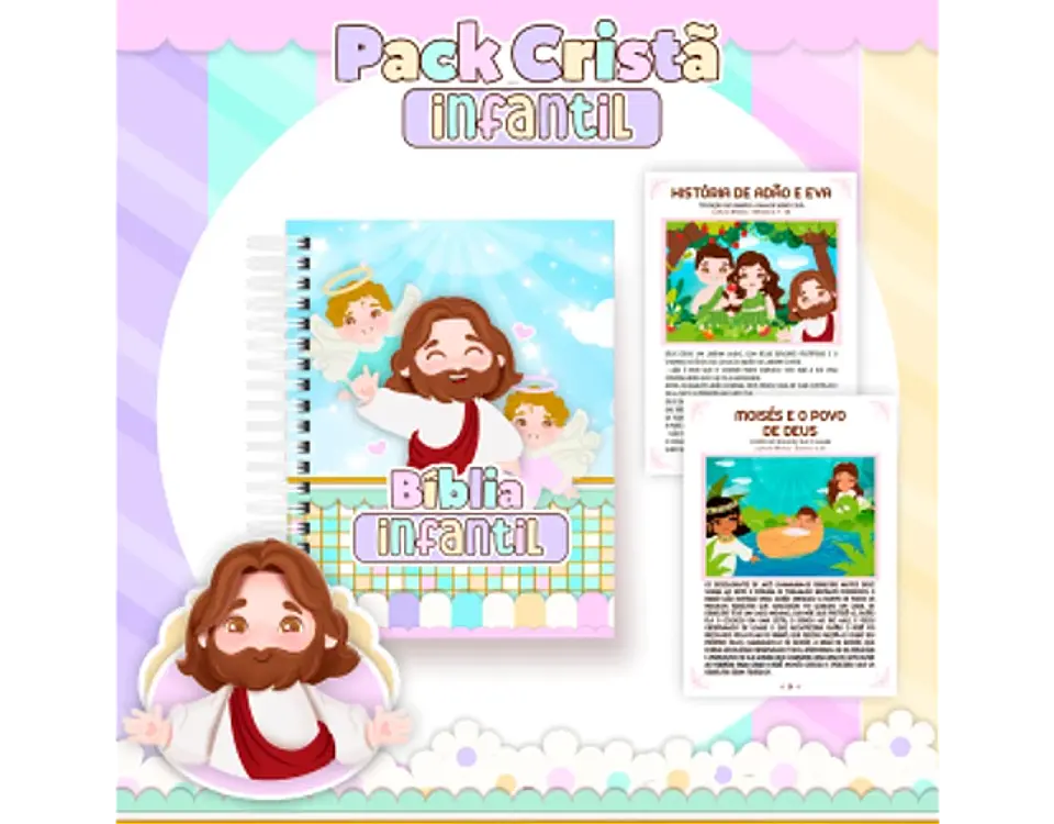 Arquivo encadernação pack cristão infantil - PAMELLA 15