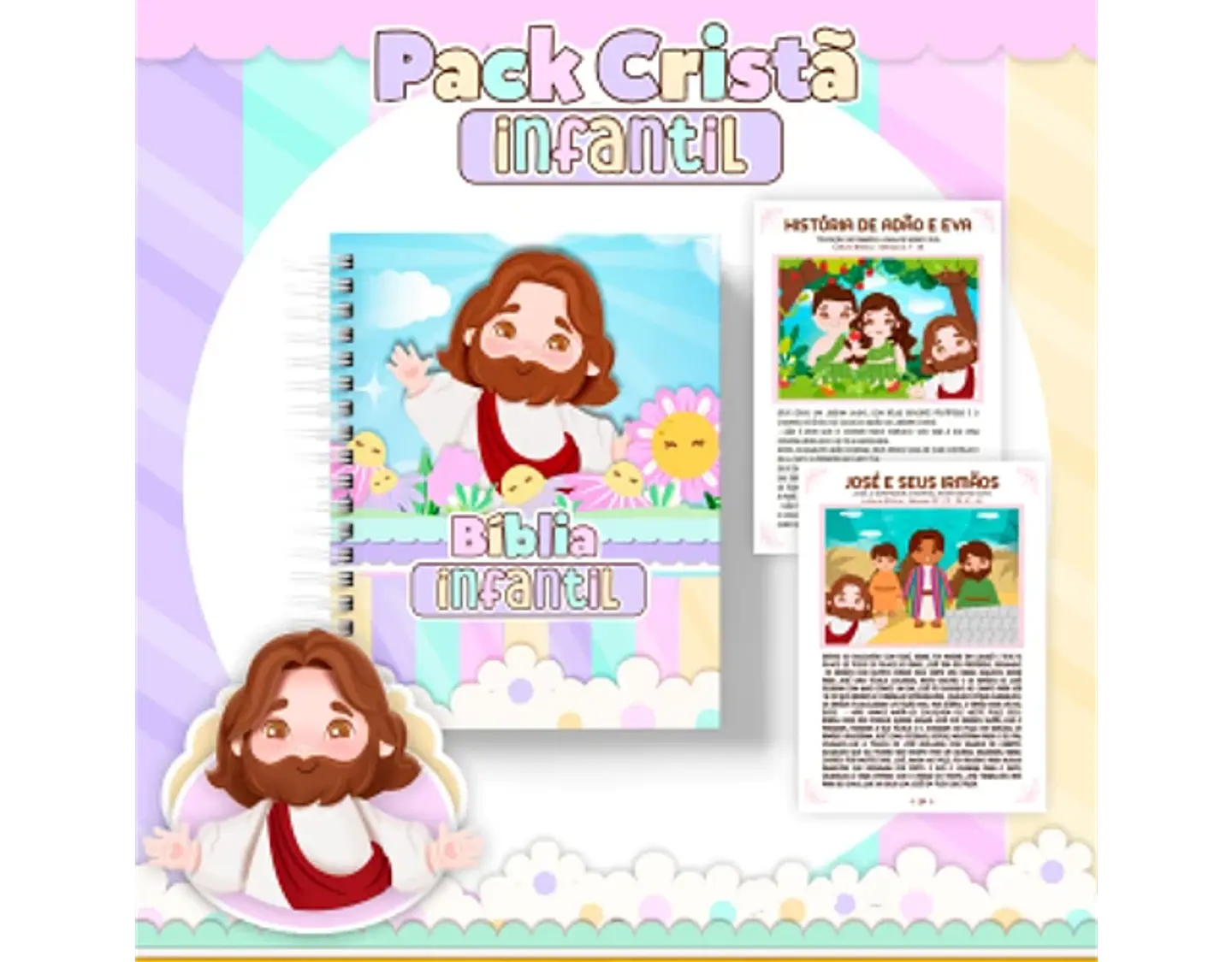 Arquivo encadernação pack cristão infantil - PAMELLA 17