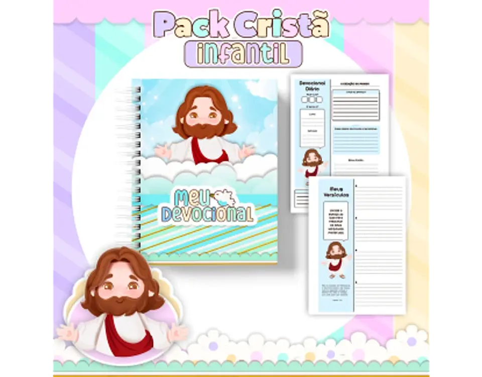 Arquivo encadernação pack cristão infantil - PAMELLA 18