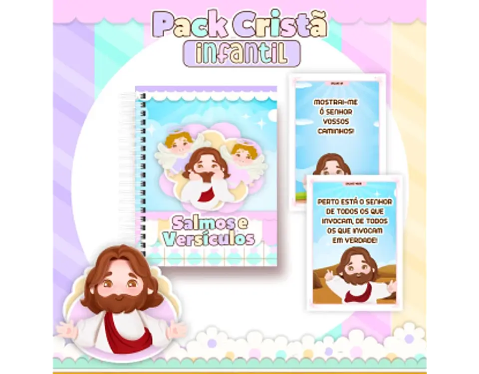 Arquivo encadernação pack cristão infantil - PAMELLA 19