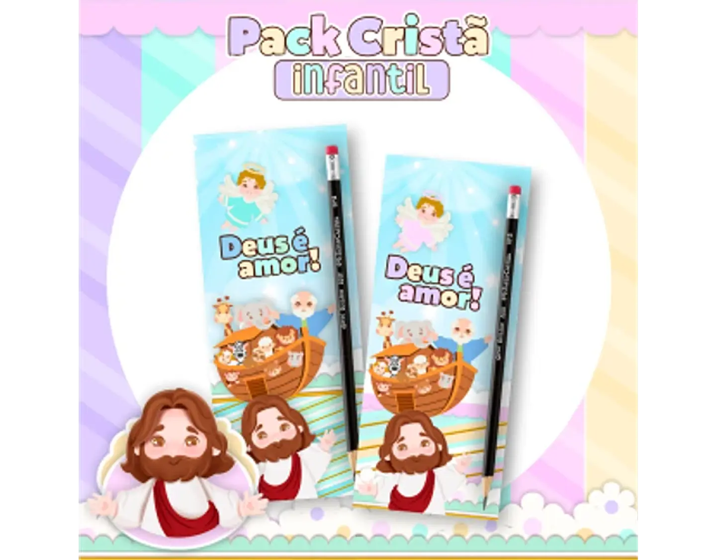 Arquivo encadernação pack cristão infantil - PAMELLA 25