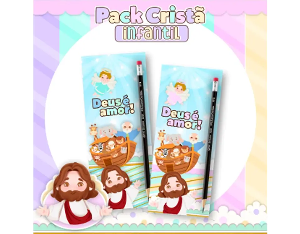Arquivo encadernação pack cristão infantil - PAMELLA 25