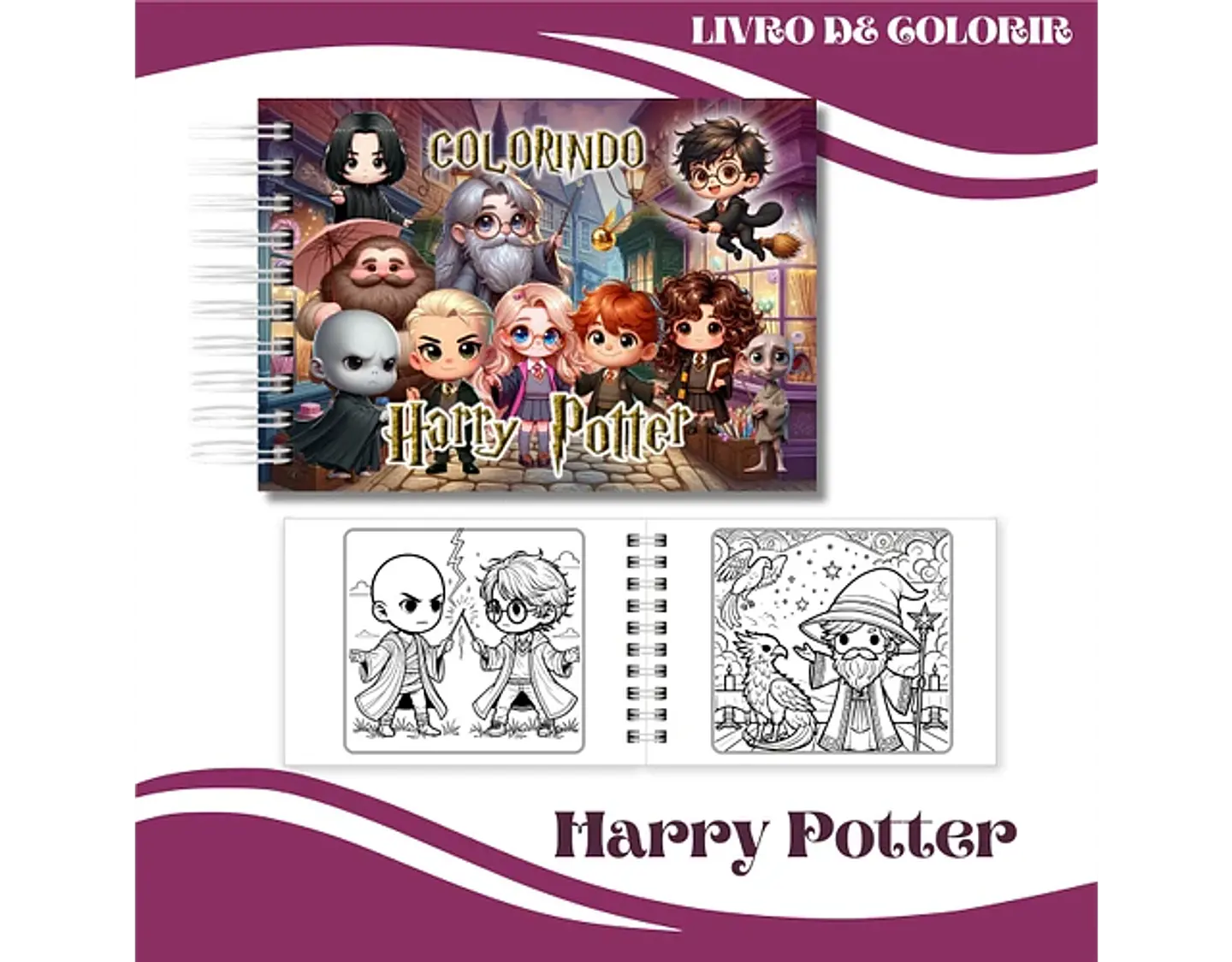 Arquivo Livro de Colorir Harry Potter - Van Criações 1