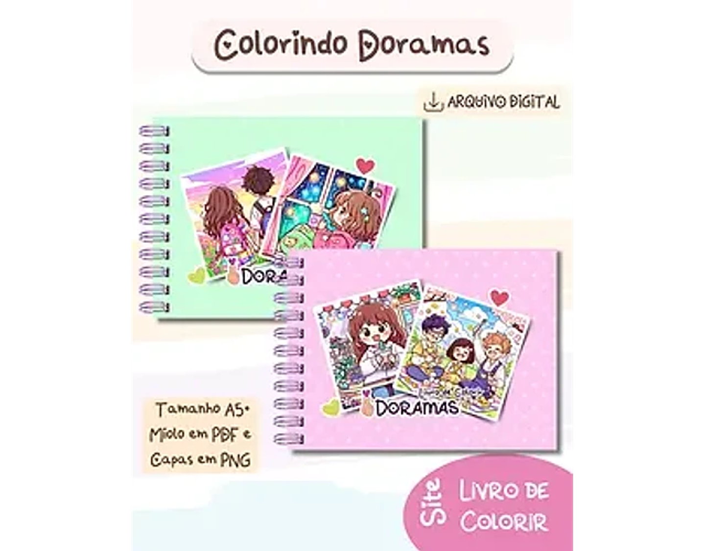 Arquivo Encadernação Livro Colorir Doramas - BSHAINA 1