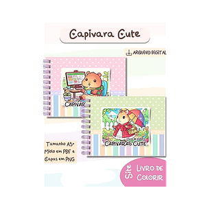 Arquivo Livro de Colorir Capivara Cute - Bia Shaina