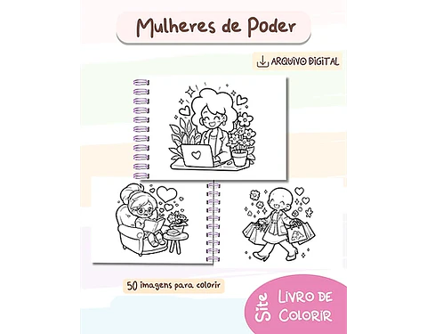 Arquivo Livro de Colorir Mulheres de Poder - BIA SHAINA