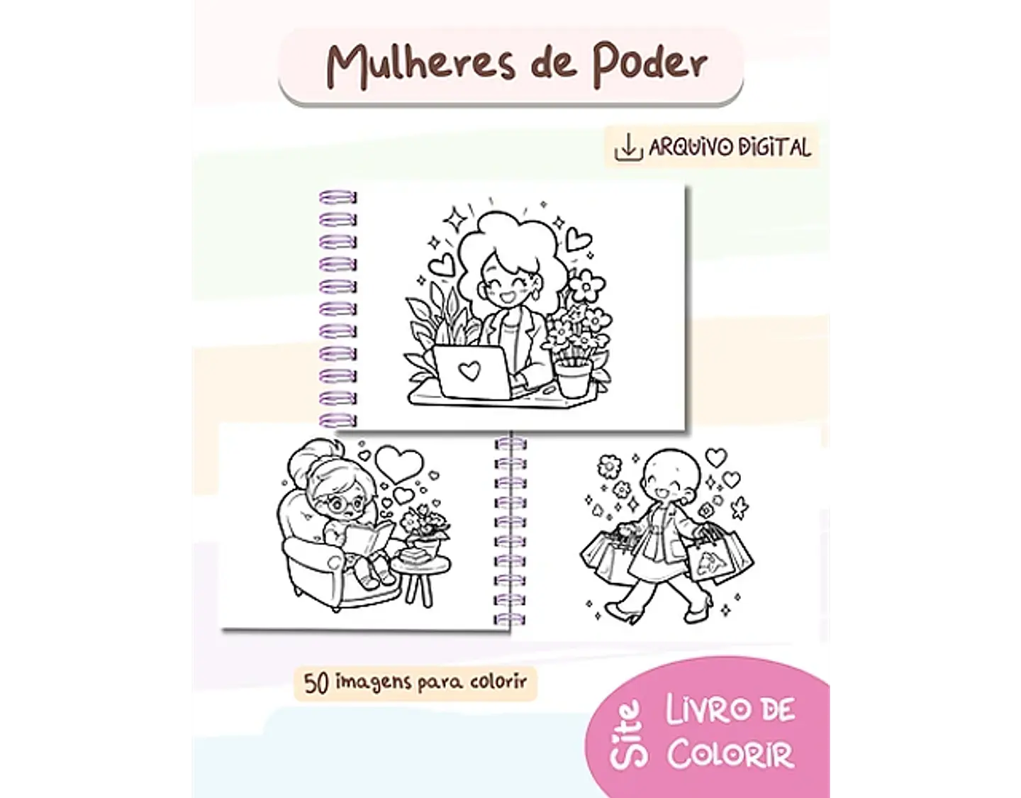 Arquivo Livro de Colorir Mulheres de Poder - BIA SHAINA 1