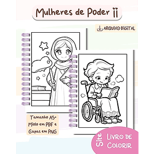 Arquivo Livro de Colorir Mulheres de Poder ll - BIA SHAINA