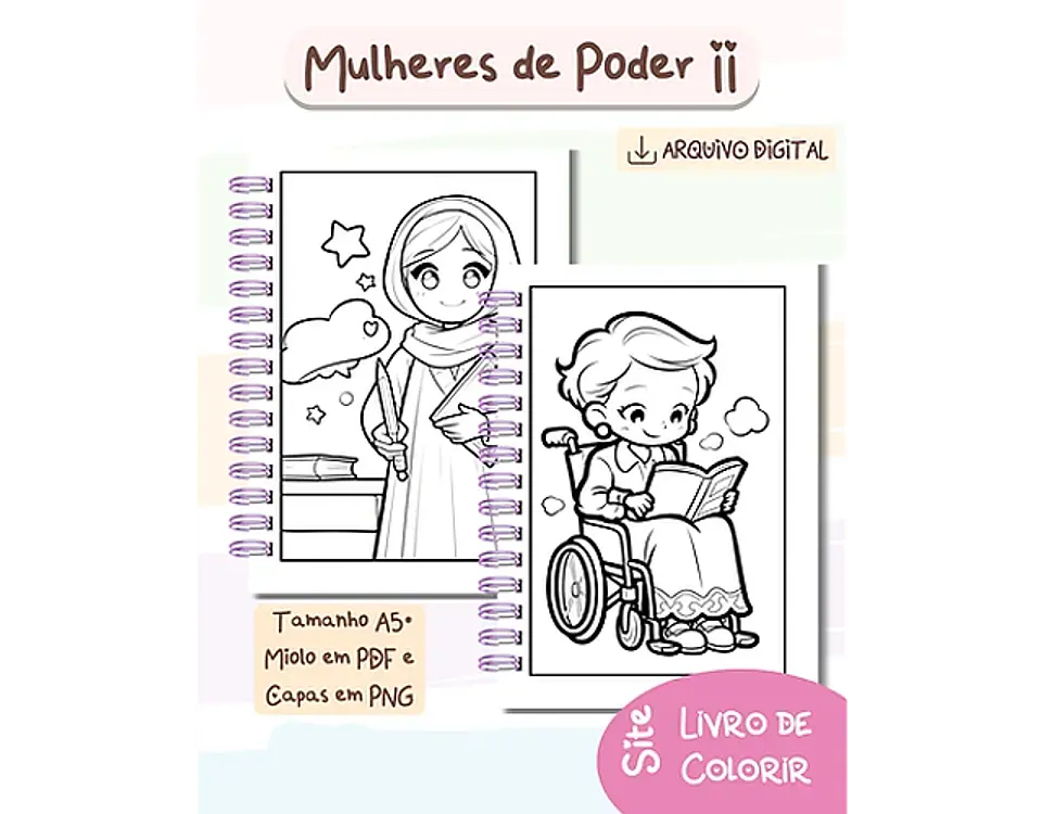Arquivo Livro de Colorir Mulheres de Poder ll - BIA SHAINA 2