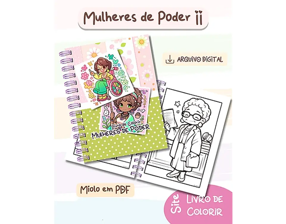 Arquivo Livro de Colorir Mulheres de Poder ll - BIA SHAINA 3