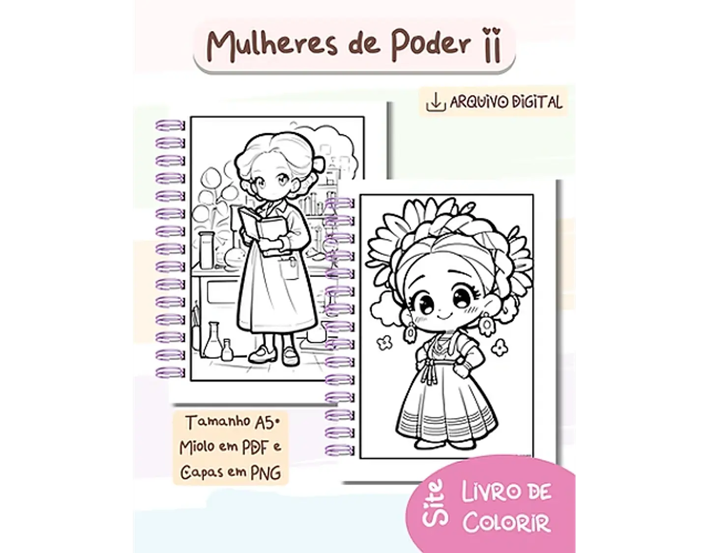Arquivo Livro de Colorir Mulheres de Poder ll - BIA SHAINA 5