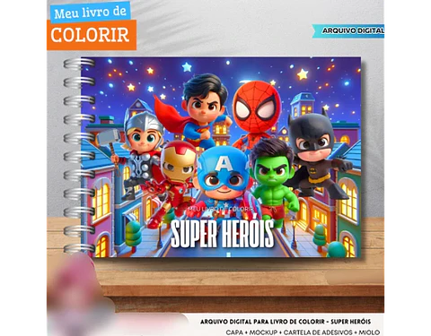 Arquivo Livro de Colorir Super Heróis - Fanddy