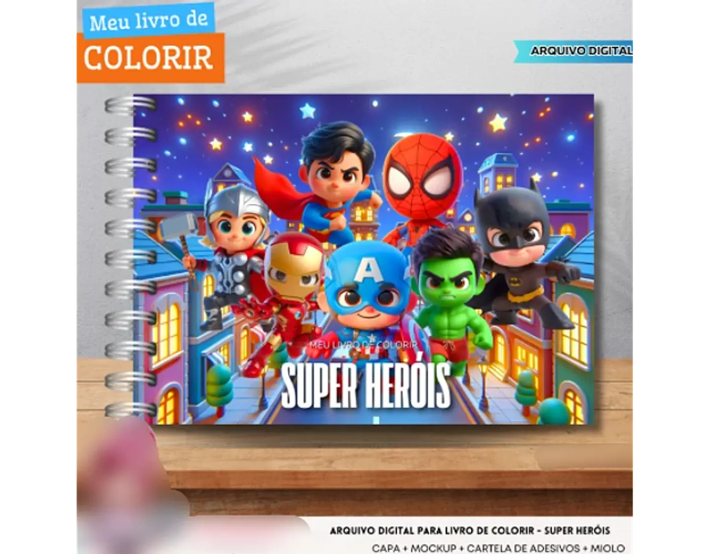 Arquivo Livro de Colorir Super Heróis - Fanddy 1