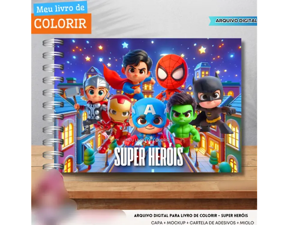 Arquivo Livro de Colorir Super Heróis - Fanddy 1