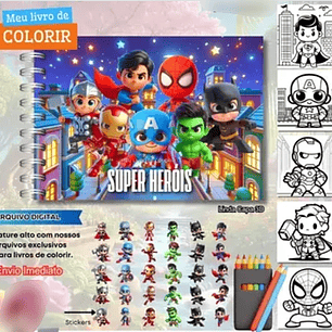 Arquivo Livro de Colorir Super Heróis - Fanddy