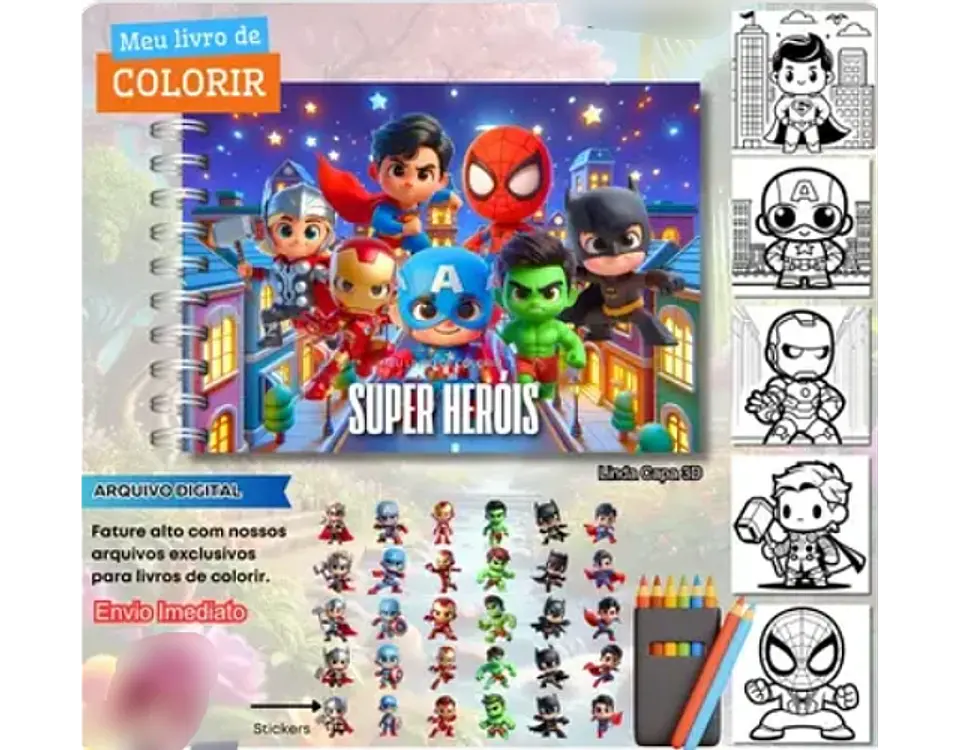 Arquivo Livro de Colorir Super Heróis - Fanddy 2