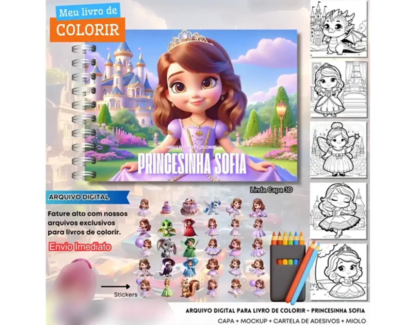 Arquivo Livro de Colorir Princesa Sofia - Fanddy 2