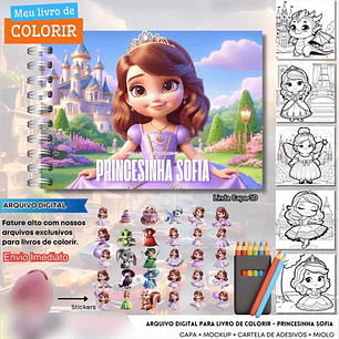 Arquivo Livro de Colorir Princesa Sofia - Fanddy