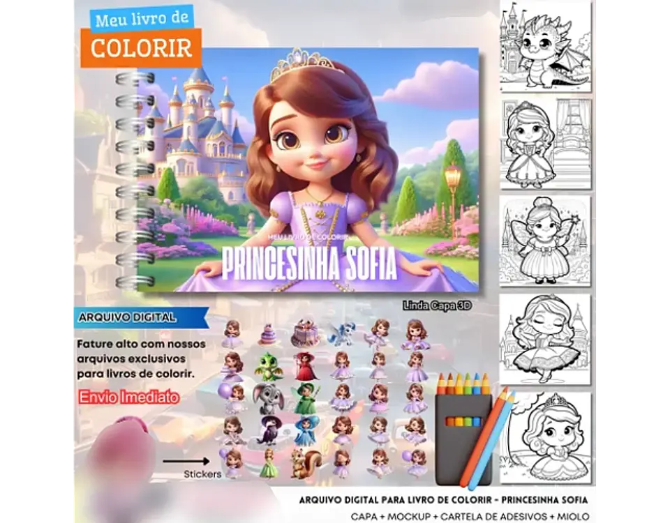 Arquivo Livro de Colorir Princesa Sofia - Fanddy 2