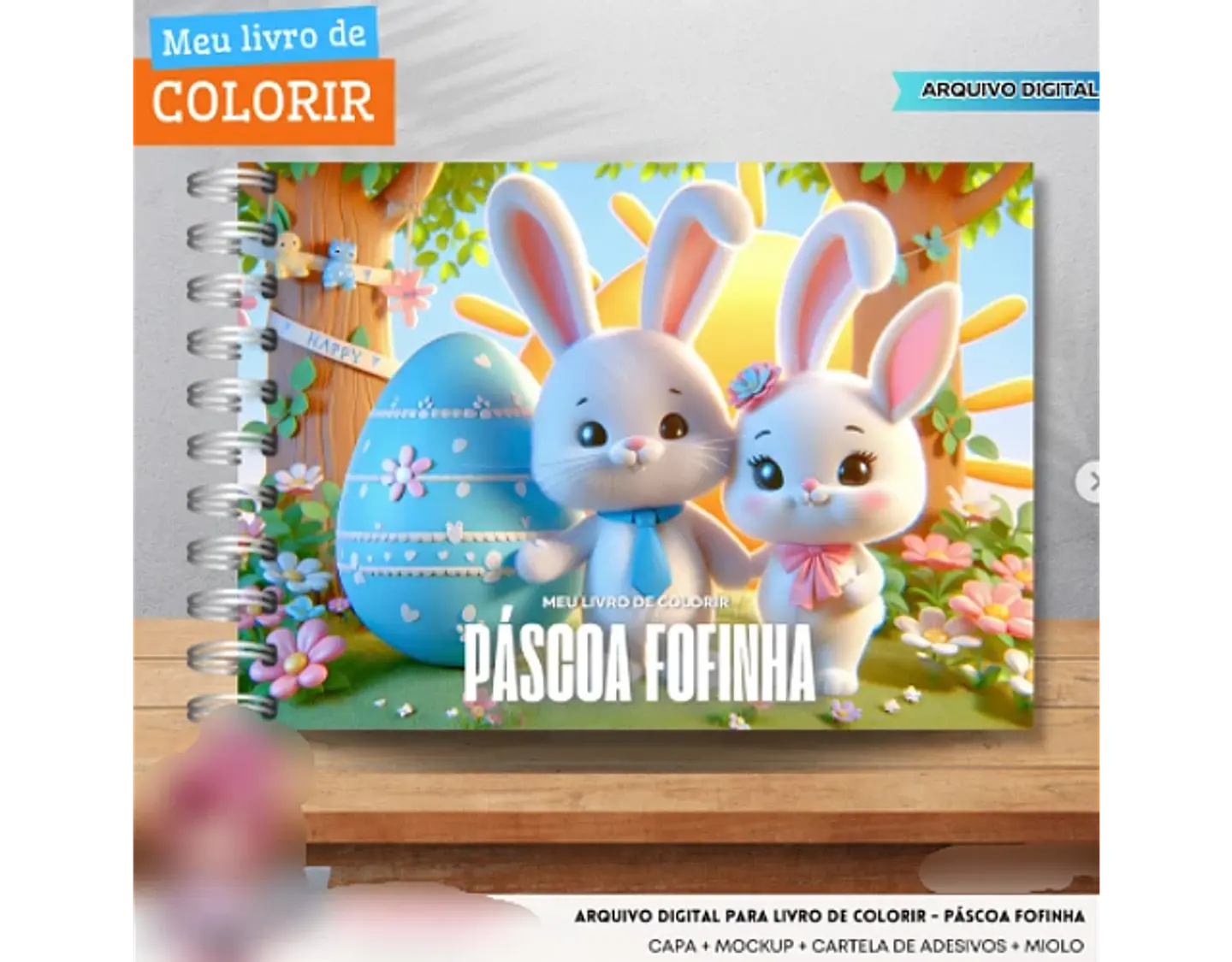 Arquivo Livro de Colorir Páscoa Fofinha - Fanddy 1