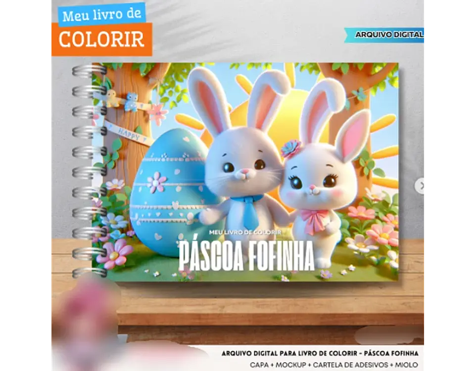 Arquivo Livro de Colorir Páscoa Fofinha - Fanddy 1
