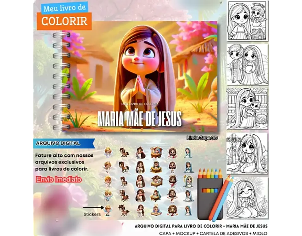 Arquivo Livro de Colorir Maria mãe de Jesus - Fanddy 2