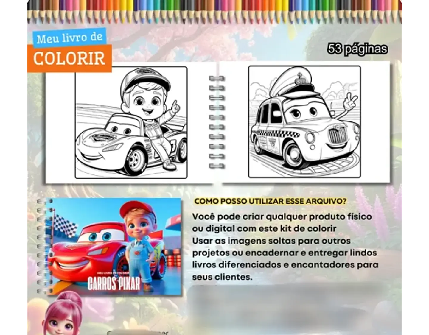Arquivo Livro de Colorir Carros Disney - Fanddy 3