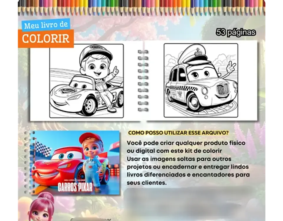Arquivo Livro de Colorir Carros Disney - Fanddy 3