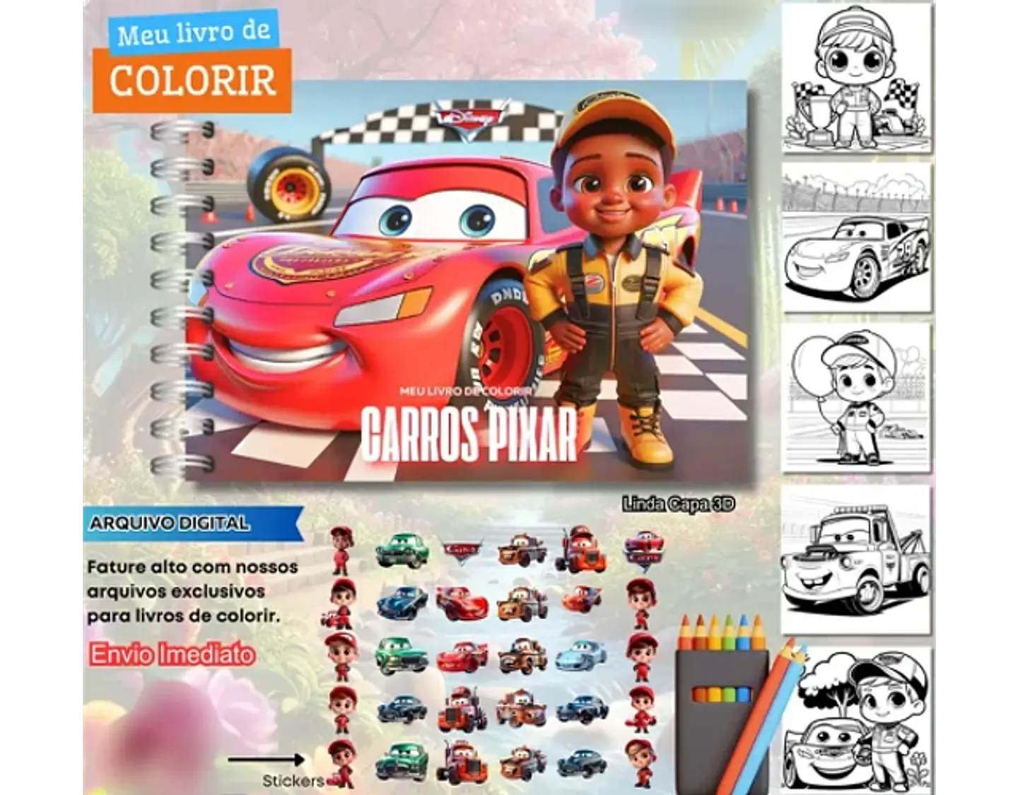 Arquivo Livro de Colorir Carros Disney - Fanddy 2