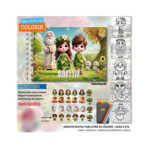 Arquivo Livro de Colorir Adão e Eva - Fanddy
