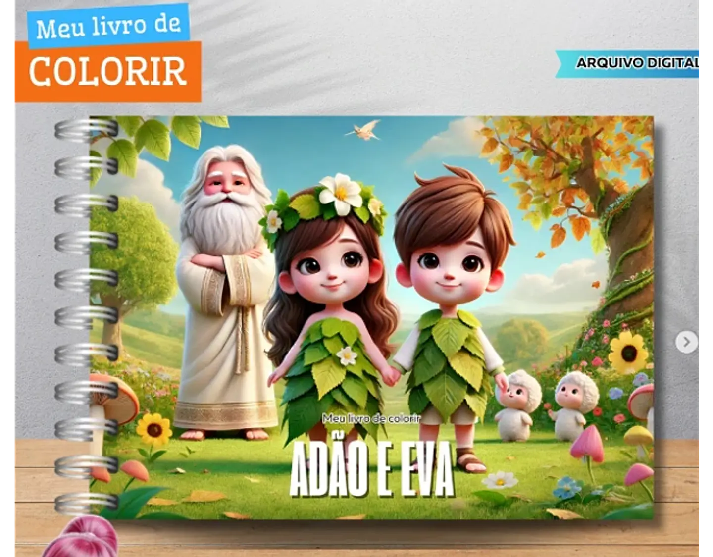 Arquivo Livro de Colorir Adão e Eva - Fanddy 2