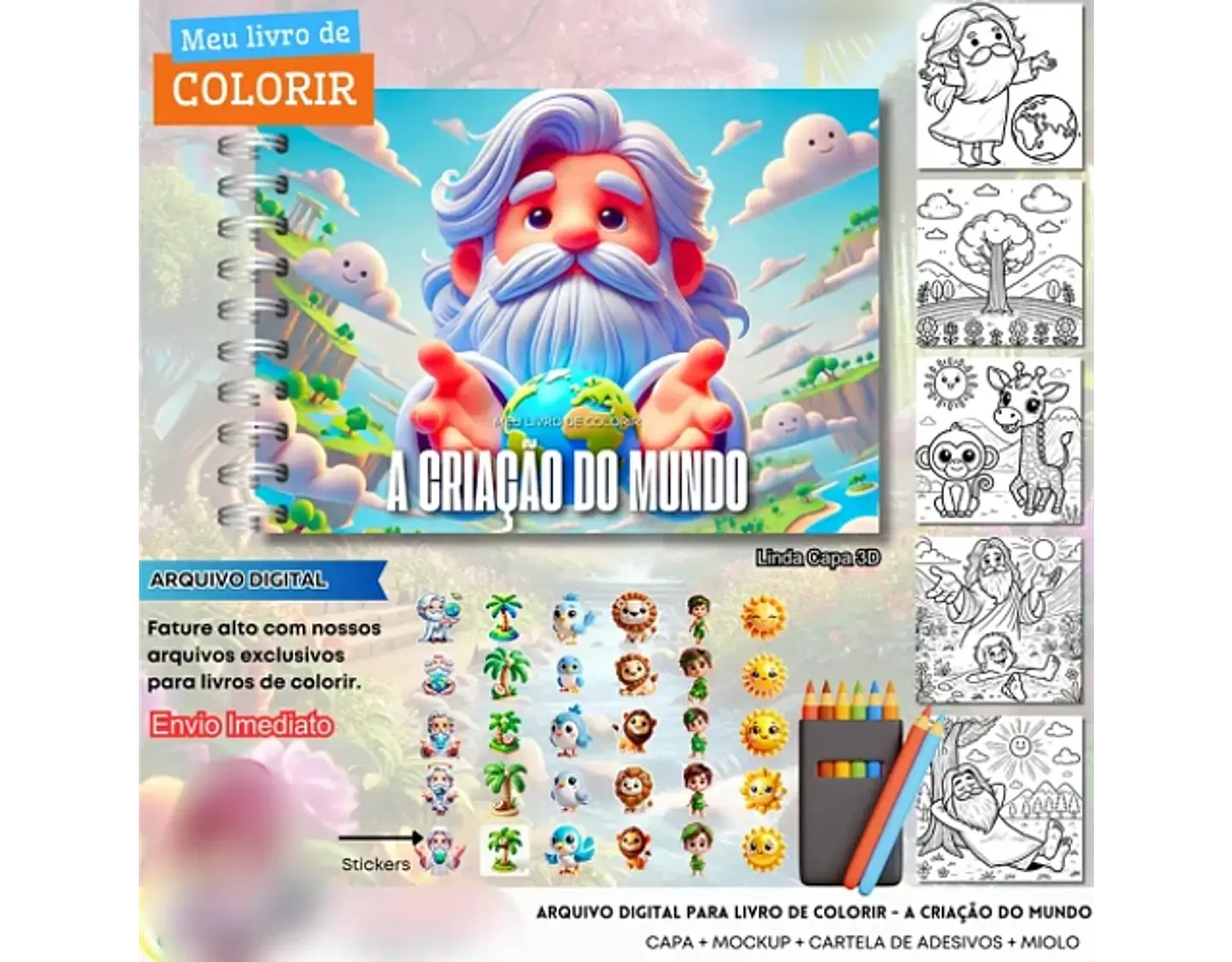 Arquivo Livro de Colorir A Criação do Mundo - Fanddy 2