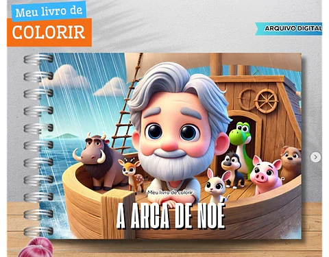 Arquivo Livro de Colorir A Arca de Noé - Fanddy