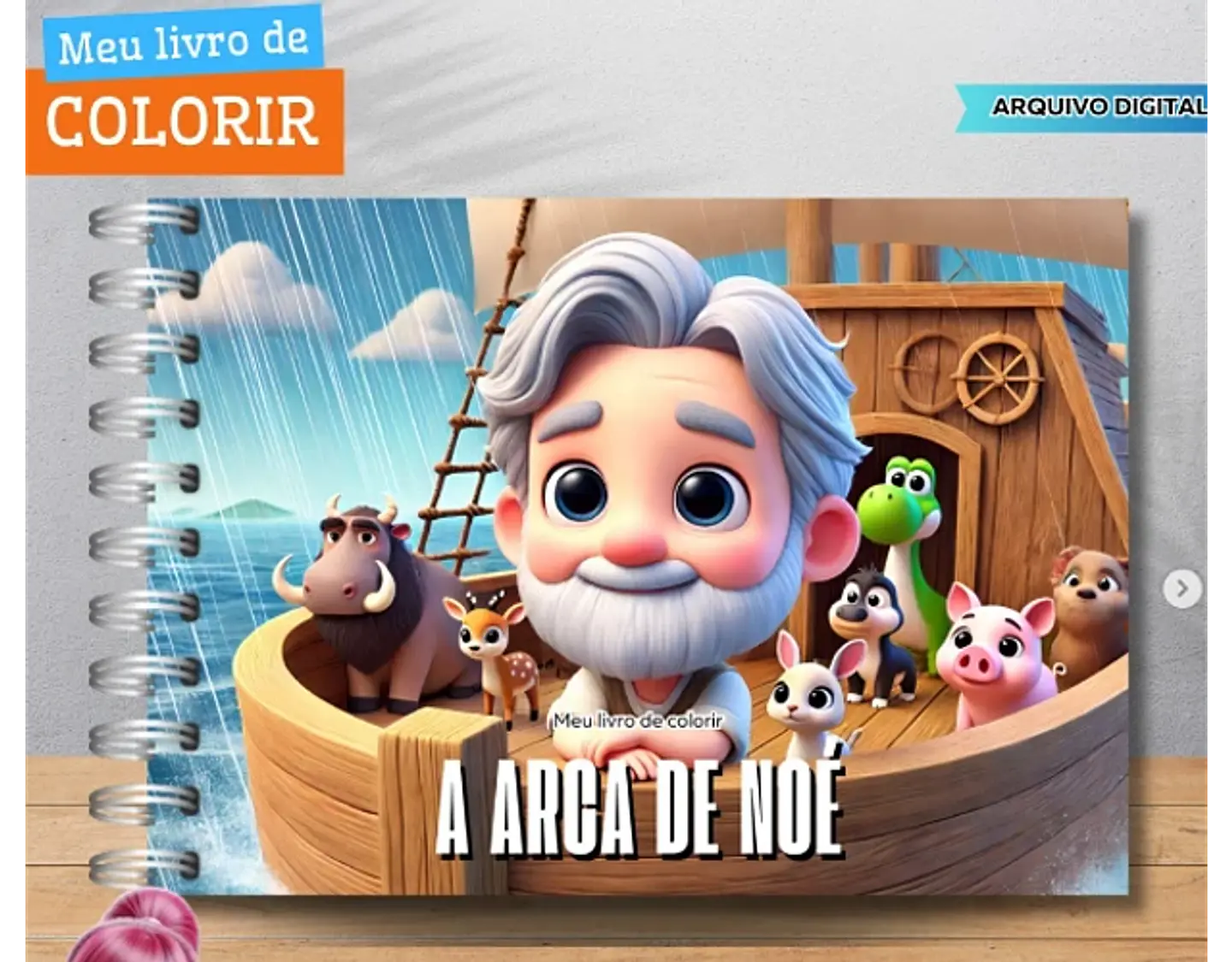 Arquivo Livro de Colorir A Arca de Noé - Fanddy 1